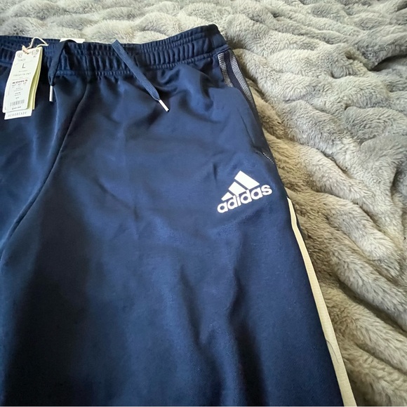 Adidas Navy Joggers with White Stripes (NWT) 💙 - Picture 2 of 6